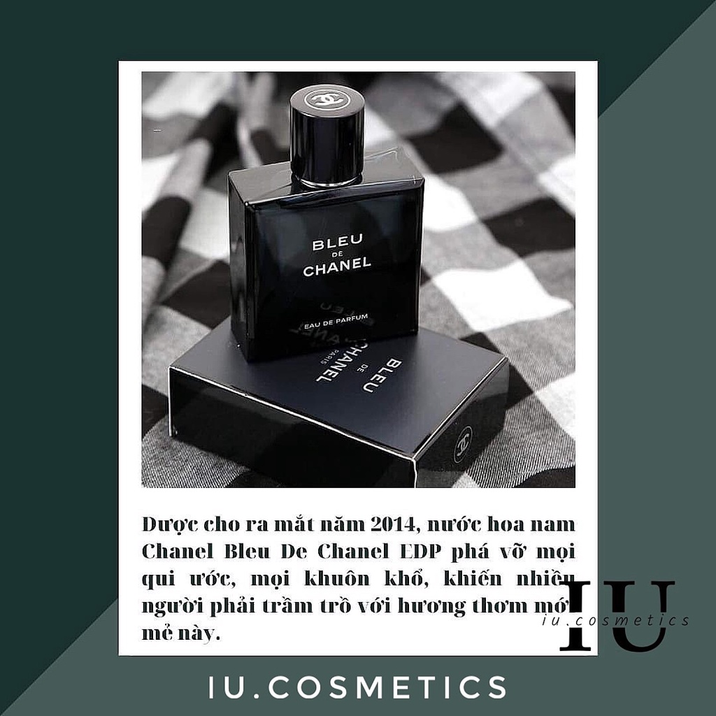 Nước hoa nam Bleu De EDP 100ml - Dầu thơm gỗ tuyết tùng nam tính, cuốn hút - iu.cosmetics