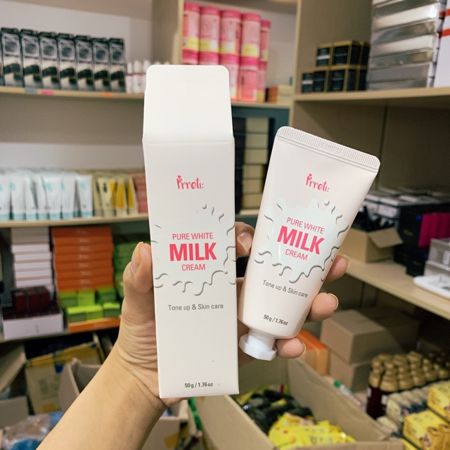 Kem Lót Nâng Tone Da White Milk Cream Prreti