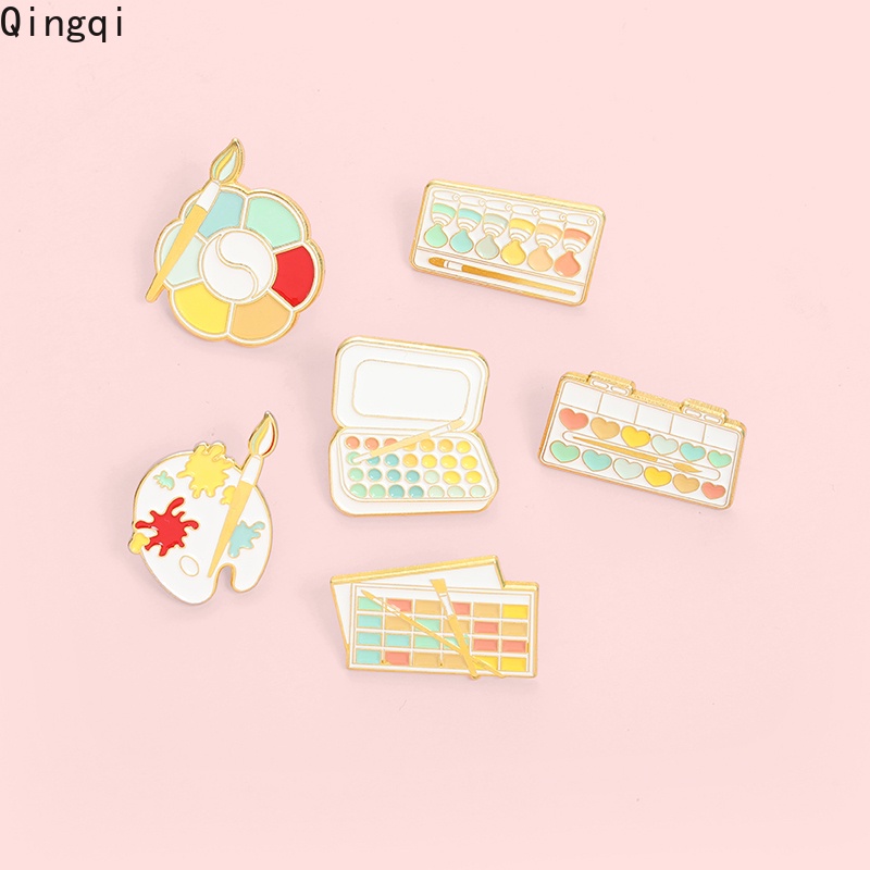 Trâm cài áo Miss Zoe hình bảng màu nước hoạt hình nhiều kiểu tùy chọn phong cách dễ thương