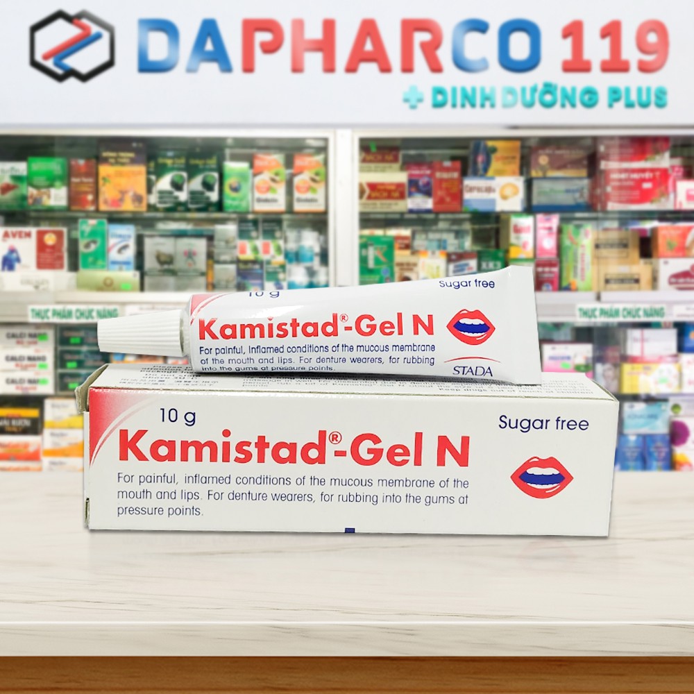Gel bôi da nhiệt miệng - viêm nướu kamistad gel n 10g - stada - DINHDUONGPLUS - DD50