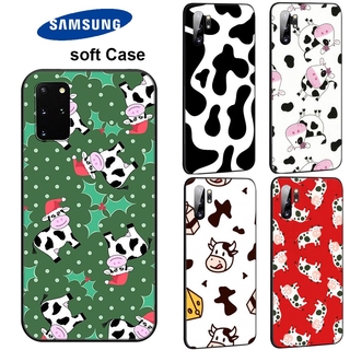 Ốp điện thoại mềm họa tiết bò sữa cho Samsung Galaxy A60 A70 A70S M10 M20 M30 M11 M21 M31 M30S M31S
