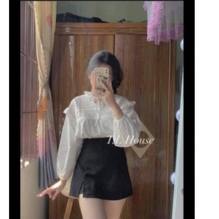 quần giả váy xẻ tà tuyết mưa
