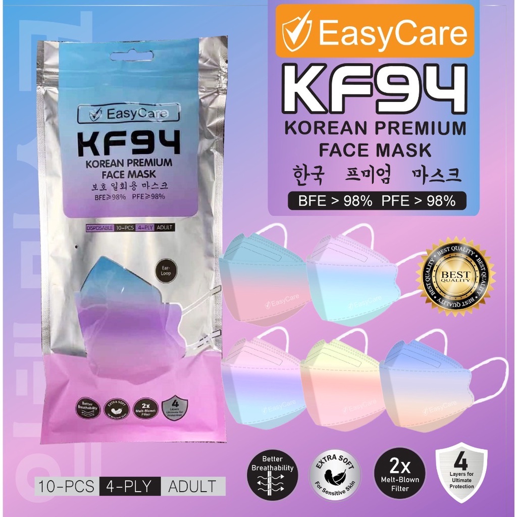 Khẩu trang KF94 màu sắc cầu vồng 4 lớp hottrend phong cách Ombre chống bụi bẩn và vi khuẩn hiệu quả | BigBuy360 - bigbuy360.vn
