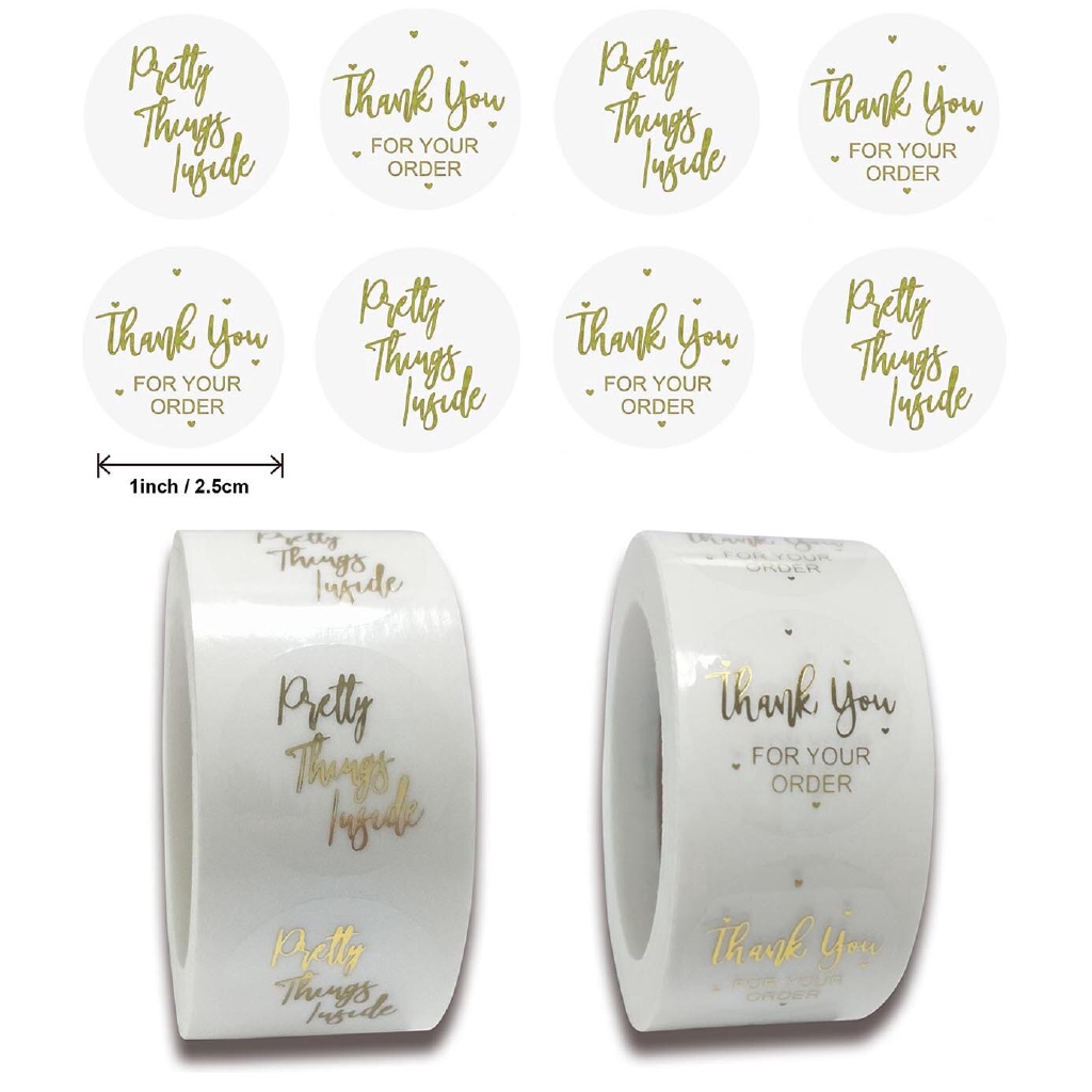 500 Miếng Dán Chữ Thank You For Your Order