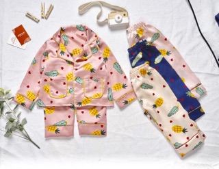 Pyjama Lụa Hàn cho bé gái
