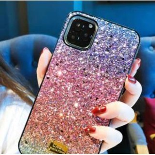 Ốp Iphone Nhũ Đá Komiss Có Viền Đính Đá Sang Chảnh Cho iPhone 13Pro Max, 12 Pro, 11, Xs Max, 8,7 Plus