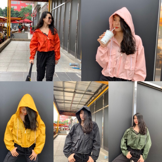 💧Áo Khoác Dù Form Lửng Trơn