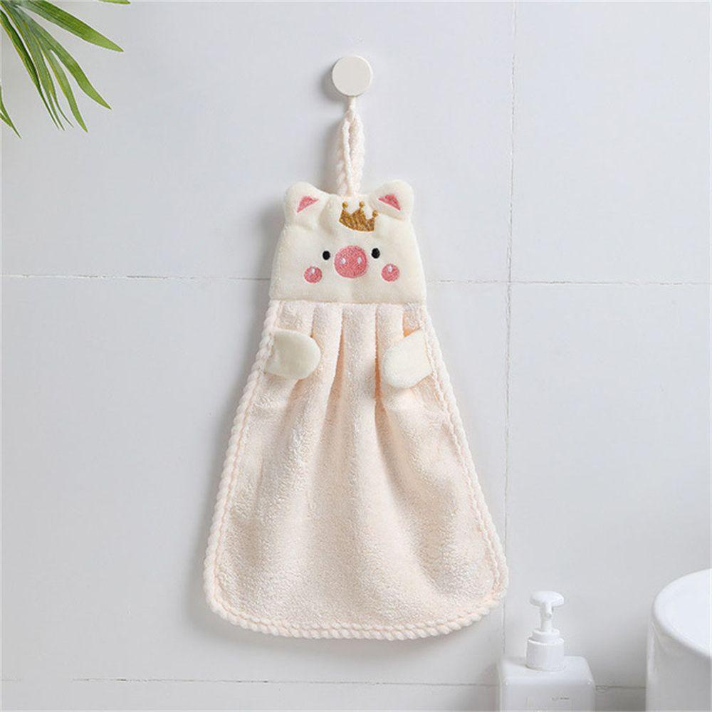 Khăn Tay Mềm Mại Họa Tiết Chú Heo Hoạt Hình Phong Cách Hàn Quốc Dành Cho Nhà