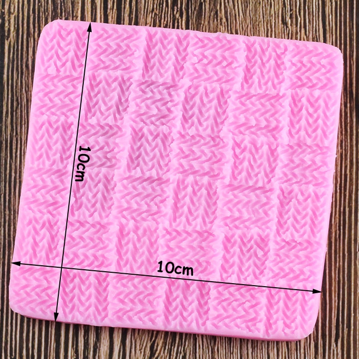 Khuôn Silicone Tạo Họa Tiết Đan Len Độc Đáo Dùng Trang Trí Bánh Kem