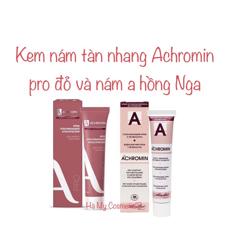Kem nám tàn nhang Achromin  pro đỏ và nám a hồng Nga