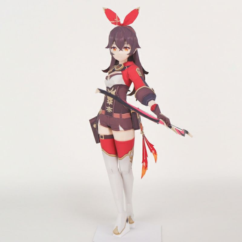 Mô hình giấy anime girl Anime Game  Amber