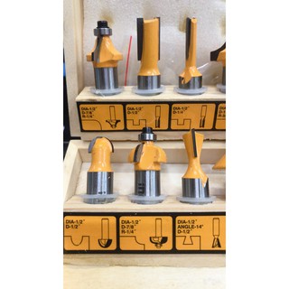 BỘ 12 MŨI PHAY GỖ 1/2" ( 12.7mm) hiệu Ingco