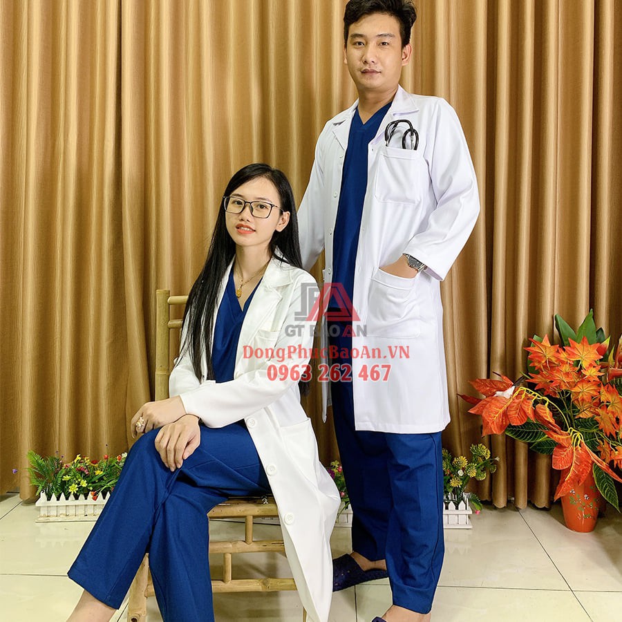 Bộ Scrubs Nam Nữ Đồng Phục Nhân Viên Spa, Thẩm Mỹ Viện, Quần Áo Phòng Mổ Cao Cấp