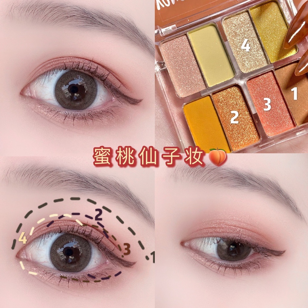 Bảng phấn mắt 8 màu sắc tố ngọc trai tự nhiên | BigBuy360 - bigbuy360.vn