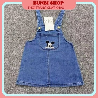 Yếm Jeans ZARA Mickey dư xịn bé gái,váy yếm cho bé hàng việt nam xuất khẩu