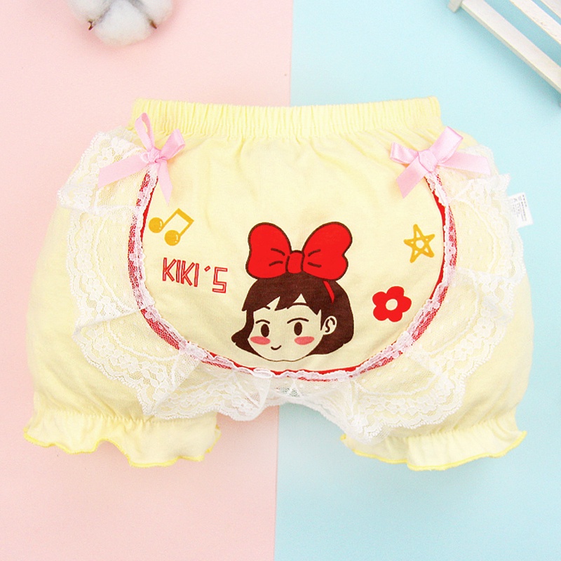 Quần lót boxer Lucky Big Cat cotton in họa tiết mèo may mắn dễ thương cho bé gái