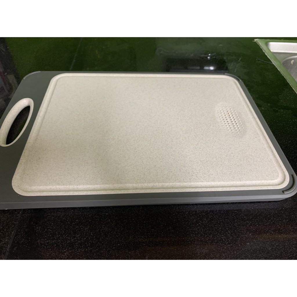 Thớt inox cao cấp 2 mặt thép không gỉ 304 và một mặt lúa mạch dày dặn