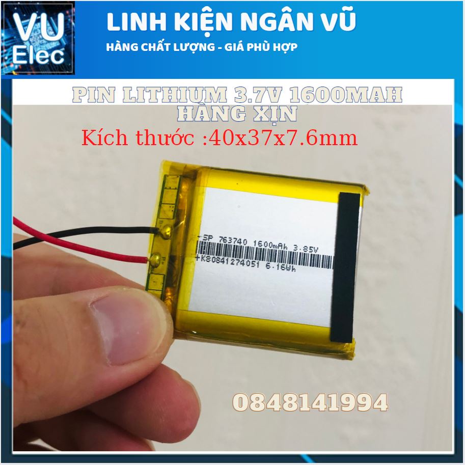 Pin Li-Po Lithium 3.7V Dung Lương Từ 40-4800mAh
