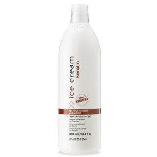 Dầu gội Inebrya Ice Cream Keratin Reconstruct chăm sóc tóc hư tổn 1000ml