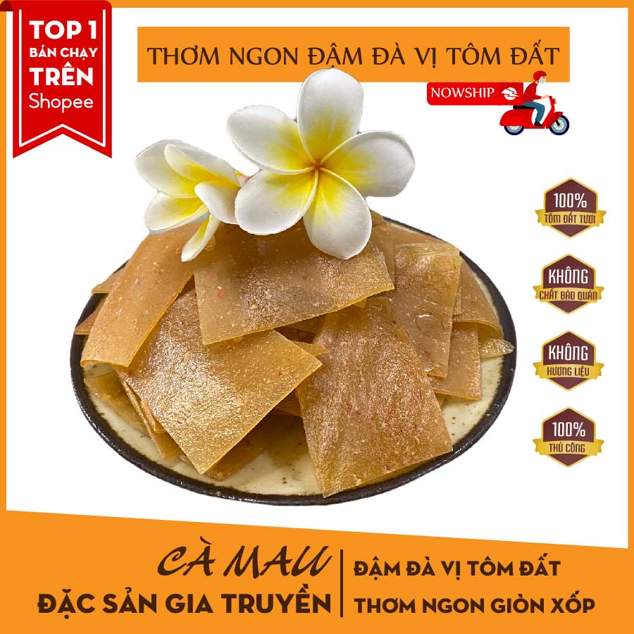 Bánh phồng tôm Hoàng Minh |Bánh phồng tôm Năm Căn| Đặc sản Cà Mau |HỘP 500G|Loại 35%|VUA PHỒNG TÔM