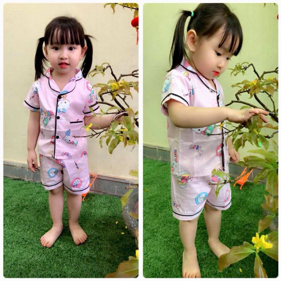 COMBO 2 BỘ PIJAMA BÉ TRAI/GÁI SIZE 10-22KG (MÀU NGẪU NHIÊN)