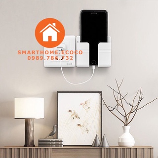 Giá Dán Tường Để Điện Thoại, Remote Điều Khiển, Ổ Cắm/ Giá Đỡ Sạc Điện Thoại Treo Tường/ Kệ Đựng Đồ Dán Tường Đa Năng