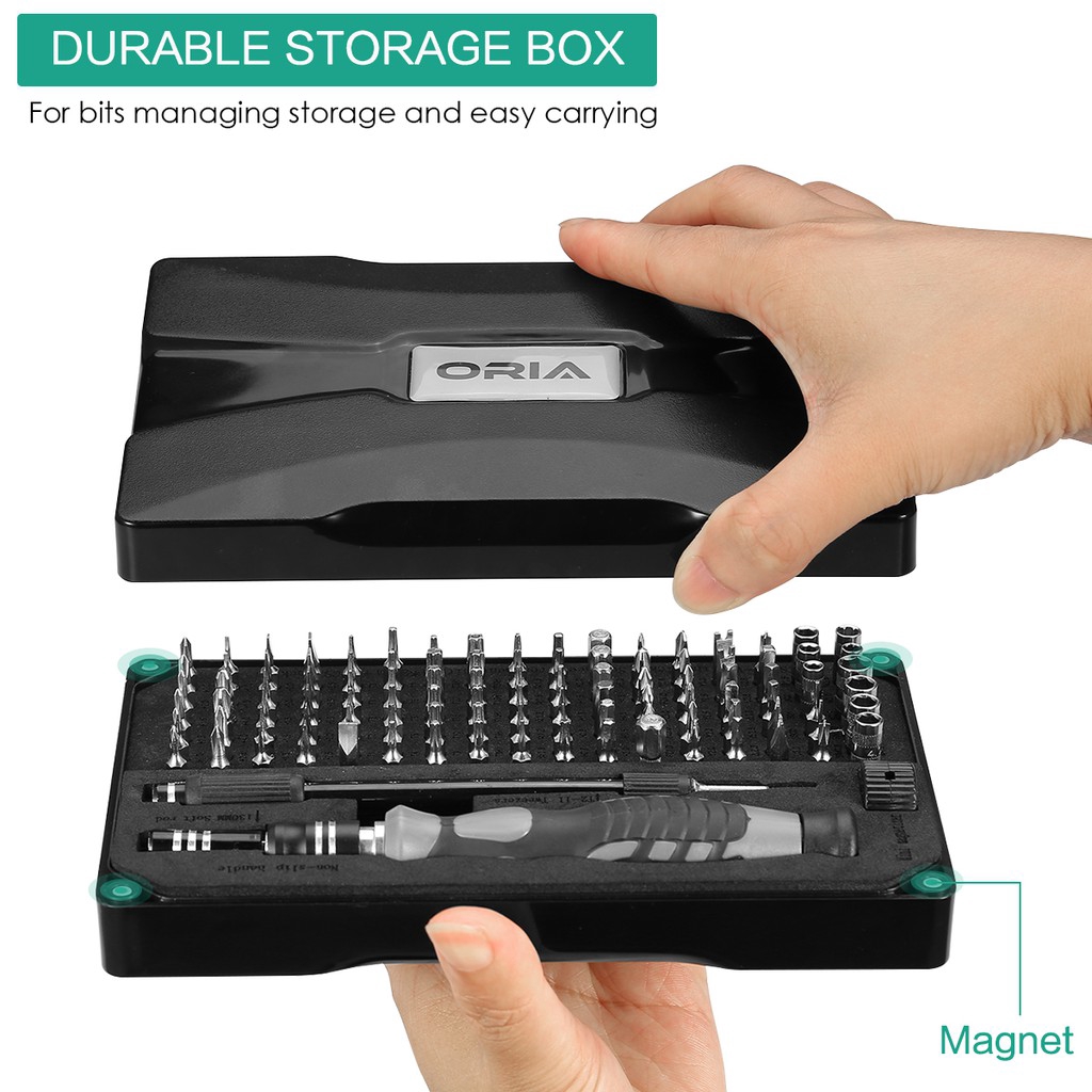 Bộ Tua Vít Oria 106 Trong 1 Với 102 Đầu Vít Độ Chính Xác Cao