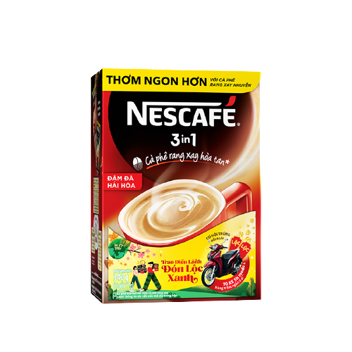 Combo 4 hộp Nescafé 3in1 cà phê rang xay hòa tan đậm đà hài hòa (Hộp 20 gói x 17g)