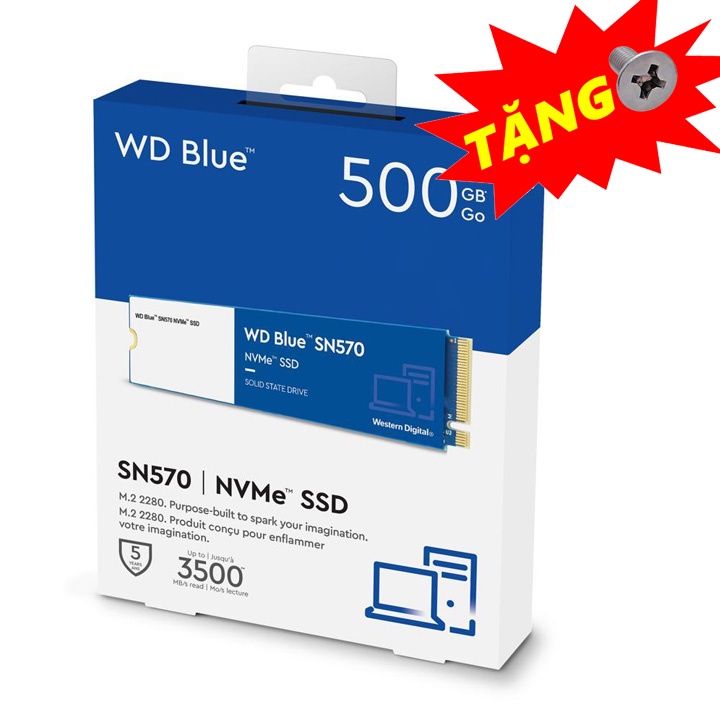 Ổ cứng SSD M.2 PCIe NVMe W.D Blue SN550 SN570 250GB 500GB 1TB - bảo hành 5 năm