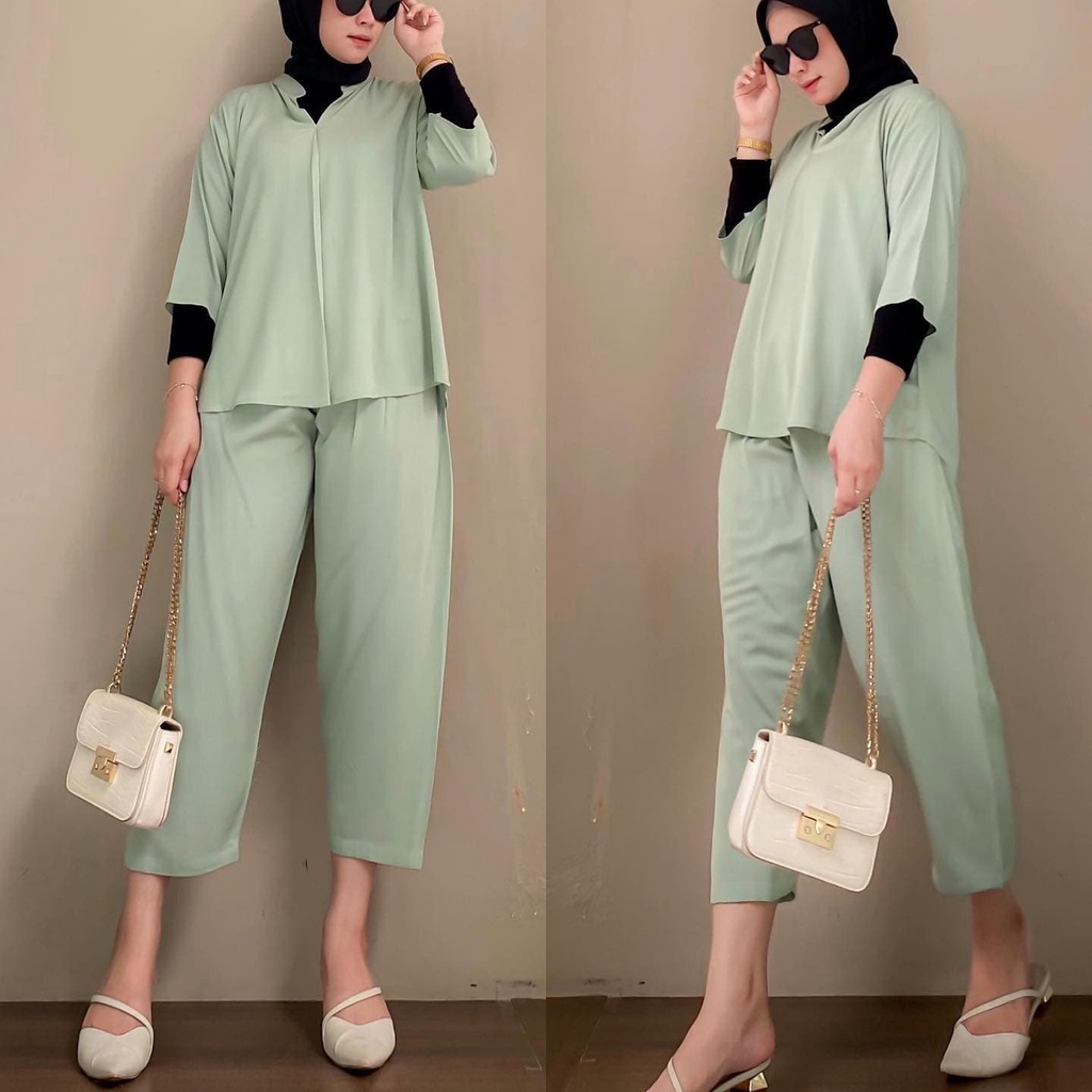Lenna Set 04 - Set Quần Áo Cho Phụ Nữ Đạo Hồi / Set Quần Áo Trẻ Trung / Bộ Quà Tặng