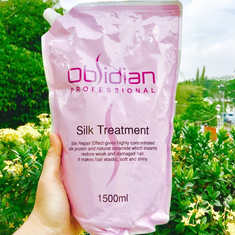 Hấp ủ lạnh phục hồi tóc tại nhà Obsidian Silk Treatment 1500ml
