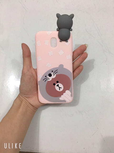 Ốp lưng cao su thú leo mầu xám j5 Pro,J5Pro