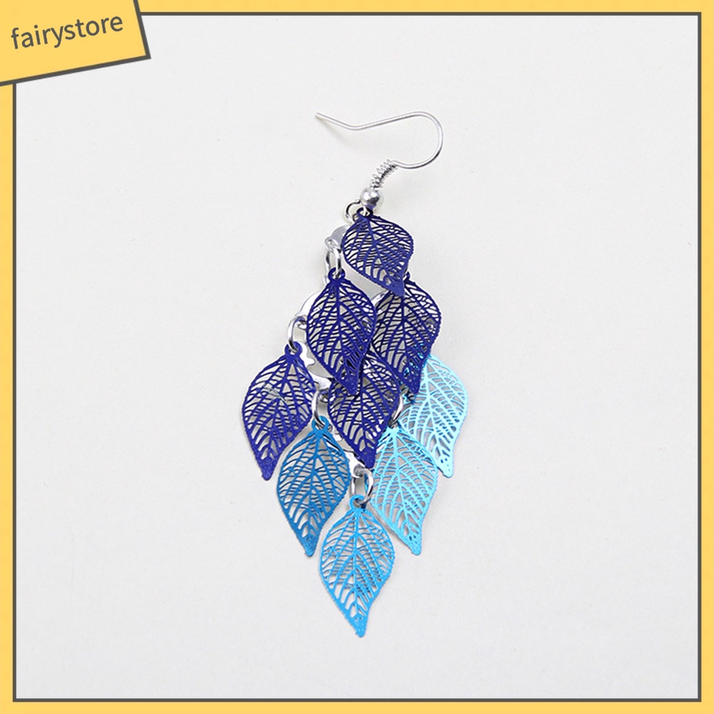 1 Đôi Bông Tai Hình Chiếc Lá Sáng Tạo Dành Cho Nữ