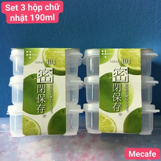 Hộp nhựa chữ nhật 190ml