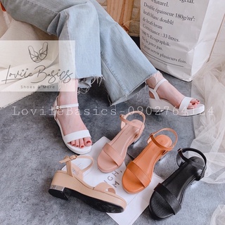 SANDAL NỮ ĐẾ XUỒNG LOVIIE BASICS - GIÀY SANDAL QUAI NGANG 5P - GIÀY ĐẾ XUỒNG QUAI NGANG - SANDAL NỮ QUAI MẢNH - S190818