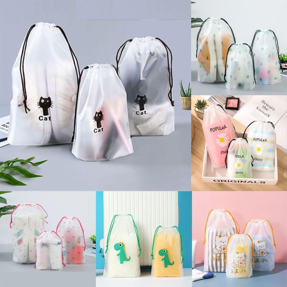 Set 3 Túi Dây Rút Đựng Giày Trong Suốt Tiện Dụng