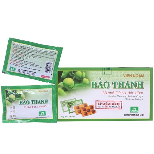 Viên Ngậm Bảo Thanh Hộp 20 vỉ x 5 viên