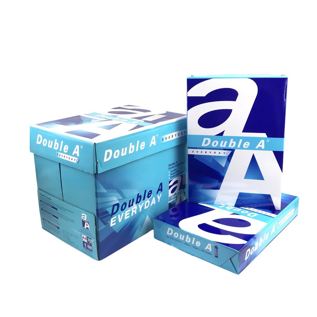 Giấy A4 Double A 70gsm. giấy in A4, giấy photo A4. Do VPP Hiếu Cường cung cấp