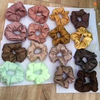 Cột tóc vải scrunchies bản to được chọn màu bán lẻ giá sỉ