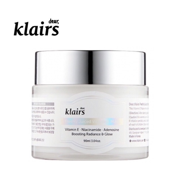 Kem Dưỡng Sáng Da 2 in 1 Klairs Vitamin E Mask 90ml Nhập Khẩu