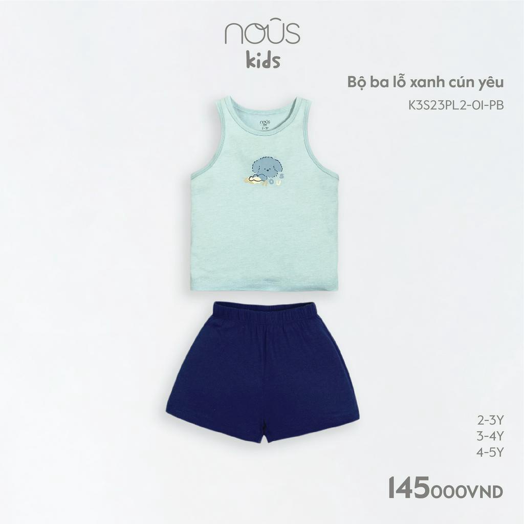 Bộ quần áo ba lỗ Nous Kids cho bé từ 2-5 tuổi