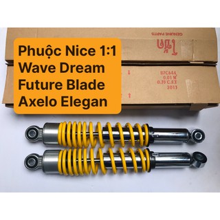 [CÓ VIDEO] 01 Đôi Phuộc Nice 1:1 lắp cho WAVE DREAM FUTURE BLADE CUB ĐỜI MỚI AXELO ELEGANT - Nhún êm - Đèn xe Việt