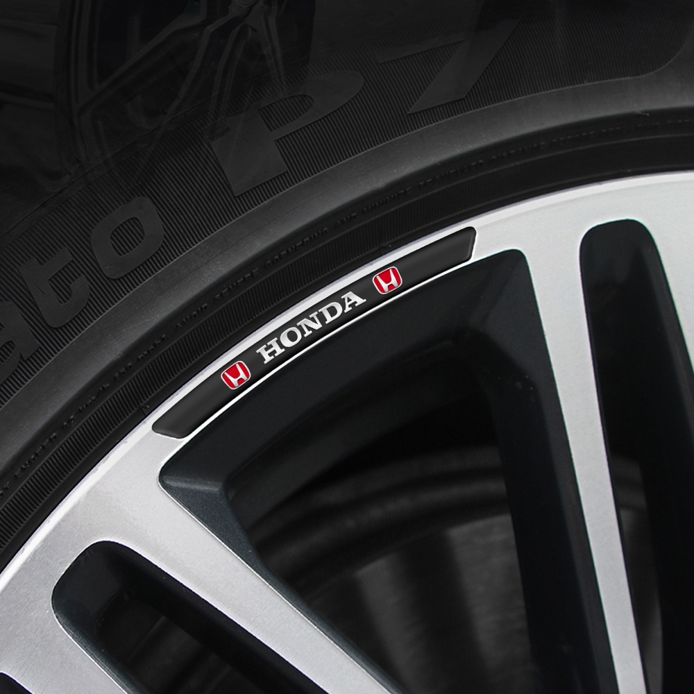 4 chiếc Xe hơi Huy hiệu Nhôm Hình dán trung tâm bánh xe Honda Hình dán trang trí vành Đối với Civic Accord City CRV Hrv Jazz CBR VTX VFR