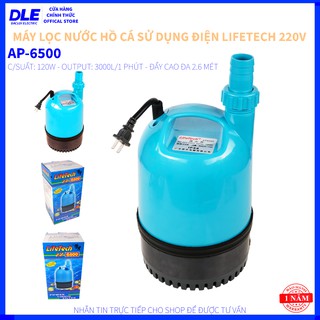 [HÀNG CHUẨN] MÁY BƠM LỌC NƯỚC HỒ CÁ CAO CẤP LIFETECH - AP 6500 - CÔNG SUẤT 120W - LƯU LƯỢNG NƯỚC 3400 LÍT/H - ĐẨY CAO 3M