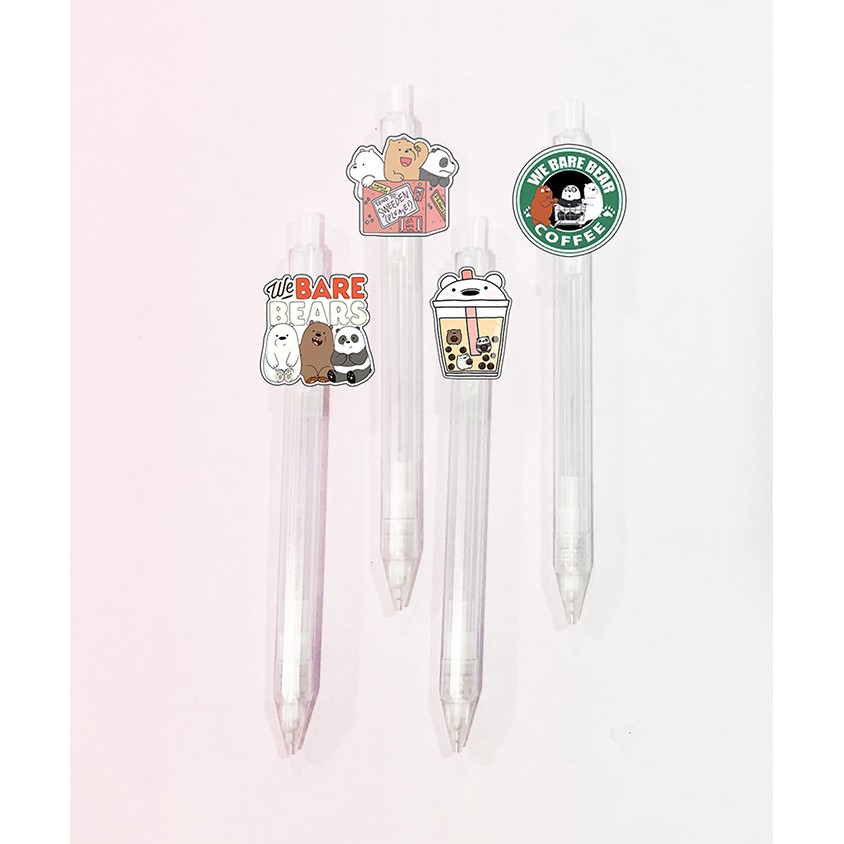 Bút chì mica ba anh em gấu BMC28 bút chì kim bare bear cute dễ thương hoạt hình idol thần tượng