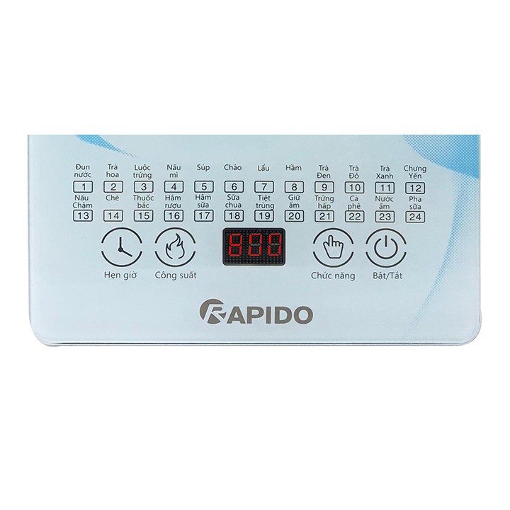 Nồi điện đa năng 24 chế độ nấu tự động Rapido dung tích 1.8 lít - Hàng chính hãng, bảo hành 12 tháng