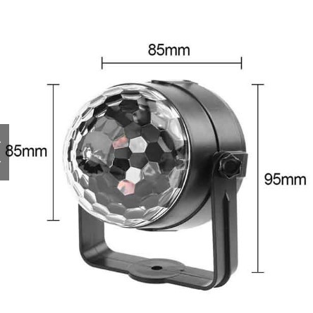 Đèn LED xoay 7 màu cảm ứng nhạc mini, đèn cảm ứng âm thanh, đèn vũ trường hàng loại 1