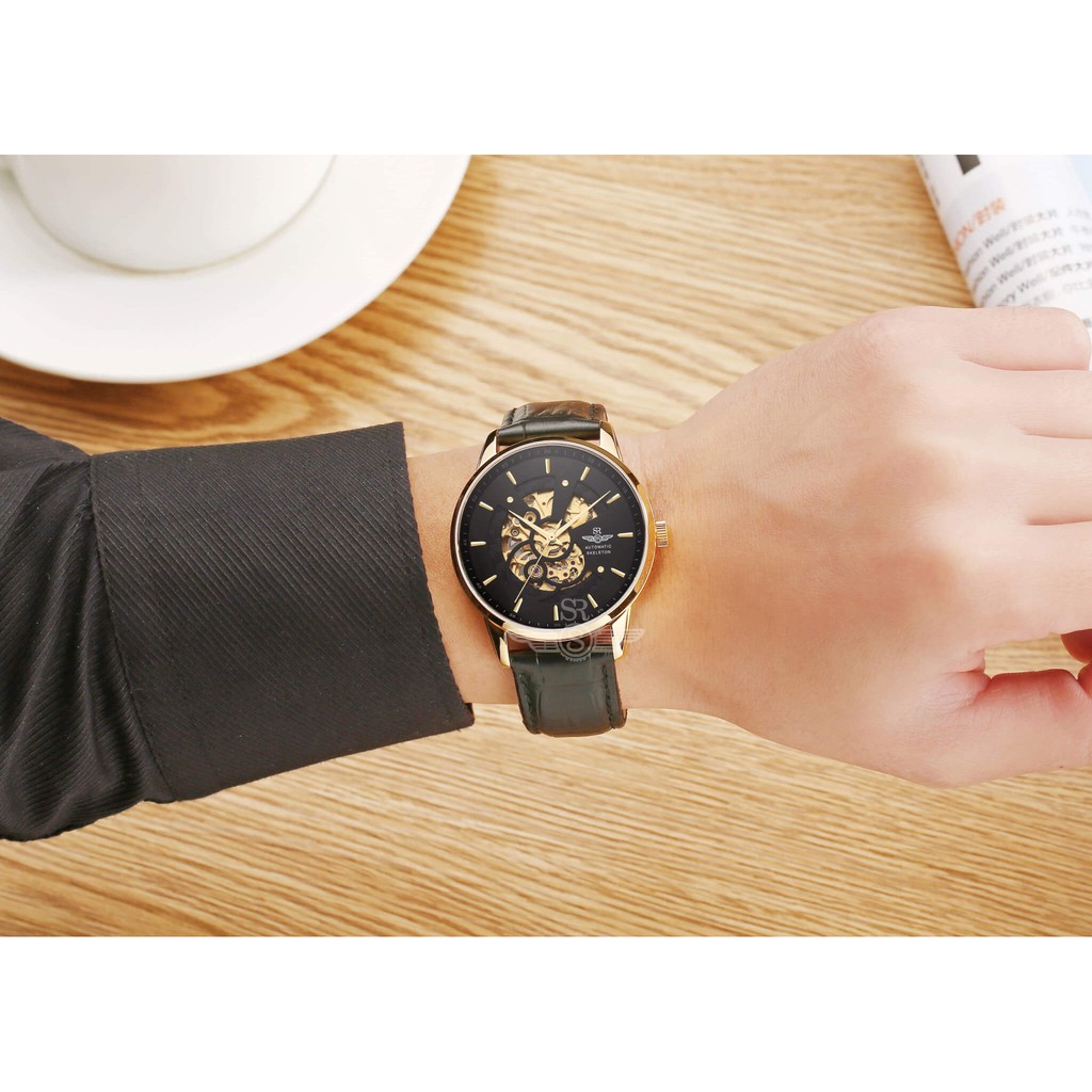 Đồng Hồ nam SRWATCH Skeleton SG8895.4101mặt kính và nắp sau làm bằng Sapphire chống
