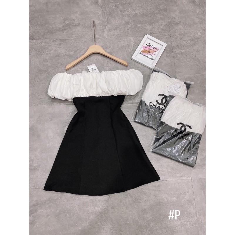 Váy trễ vai dáng xoè ❌ FREESHIP ❌ Váy chữ A cách điệu | BigBuy360 - bigbuy360.vn