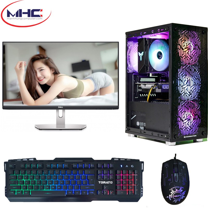 Bộ PC Cũ H81/Core i5 4570 / Ram 8g / GTX 1050-2G / Màn 24inch